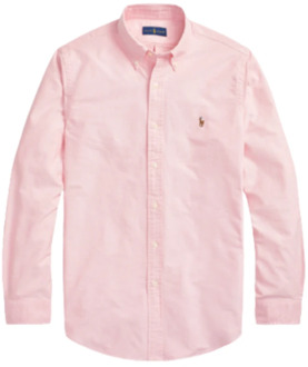 Ralph Lauren Custom fit button down overhemd van katoen Roze - XXL