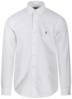 Ralph Lauren Custom fit button-down overhemd van katoen Wit - XL