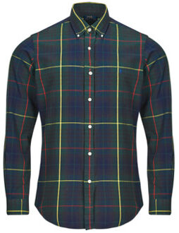 Ralph Lauren Custom Fit Geruite Oxford Overhemd Polo Ralph Lauren , Green , Heren - Xl,L,S