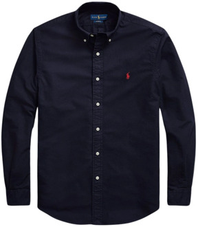 Ralph Lauren Custom fit overhemd met button down-kraag Donkerblauw - S