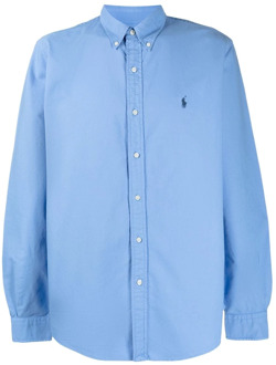 Ralph Lauren Custom Fit Oxford Overhemd Ralph Lauren , Blue , Heren - 2Xl,Xl,L,M