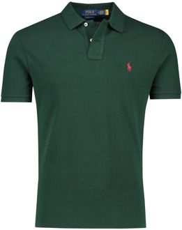 Ralph Lauren Custom slim fit polo van piqué katoen COLLEGE GREEN/C3961 - XL