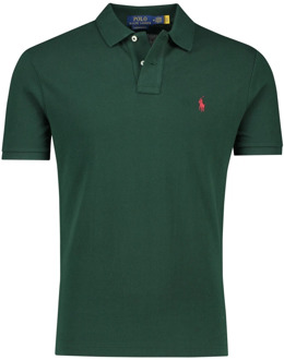 Ralph Lauren Custom slim fit polo van piqué katoen COLLEGE GREEN/C3961 - XL