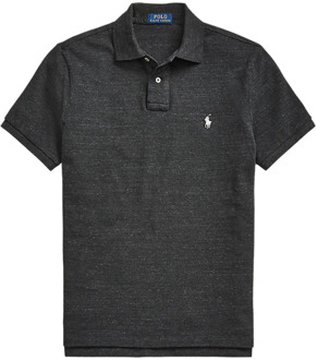 Ralph Lauren Custom slim fit polo van piqué katoen Zwart