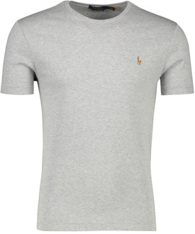 Ralph Lauren Custom slim fit T-shirt met ronde hals Grijs - XXL