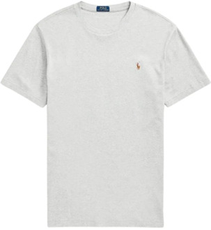 Ralph Lauren Custom slim fit T-shirt met ronde hals Grijs