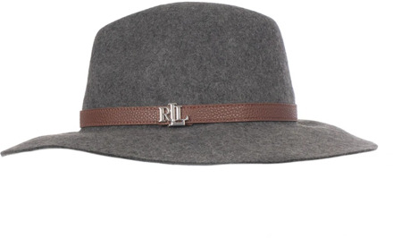 Ralph Lauren Dames wollen hoed met metalen logo Ralph Lauren , Gray , Dames - ONE Size