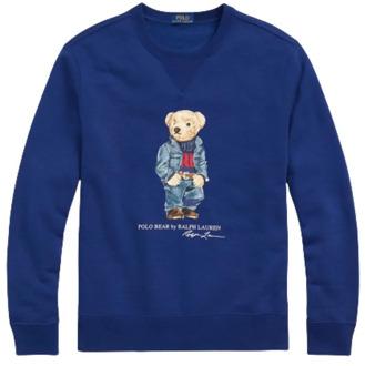 Ralph Lauren Denim Polo Bear Sweatshirt Polo Ralph Lauren , Blue , Heren - 2Xl,Xl