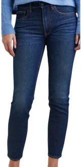 Ralph Lauren Enkel-Lengte Mid Rise Skinny Jeans Polo Ralph Lauren , Blue , Dames - W27,W26,W28,W24