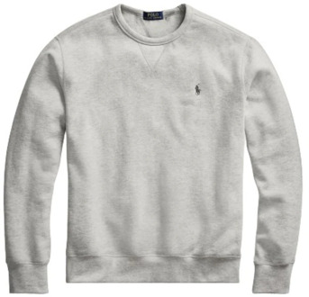 Ralph Lauren Fleece Sweatshirt met V-Inzetstuk en Geborduurde Polo Player Polo Ralph Lauren , Gray , Heren - 2Xl,Xl,L
