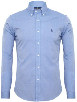 Ralph Lauren Formeel Geruite Katoenen Overhemd Polo Ralph Lauren , Blue , Heren - XL