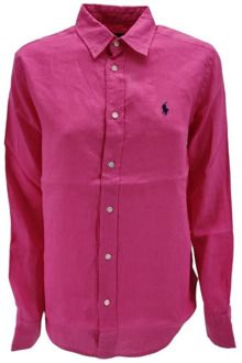 Ralph Lauren Fuchsia Overhemden voor Dames Ralph Lauren , Pink , Dames - L,M,S,Xs,2Xs