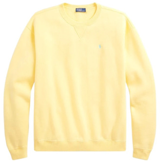 Ralph Lauren Gele Polo Sweatshirt met Blauw Paardenlogo Ralph Lauren , Yellow , Dames