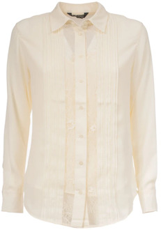 Ralph Lauren Gerecyclede polyester overhemd met voorzijde borduurwerk Ralph Lauren , White , Dames - L,M,S