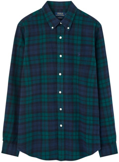 Ralph Lauren Geruite Button-Down Overhemden Ralph Lauren , Blue , Heren - Xl,L,M,S