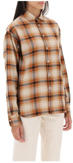 Ralph Lauren Geruite Flanellen Overhemd Polo Ralph Lauren , Beige , Dames - S
