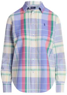 Ralph Lauren Geruite Katoenen Overhemd - Lichtblauw Ralph Lauren , Multicolor , Dames - L,M,S,Xs