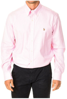 Ralph Lauren Gestreept Overhemd - 100% Katoen, Maat 16 Ralph Lauren , Pink , Heren - 2XL
