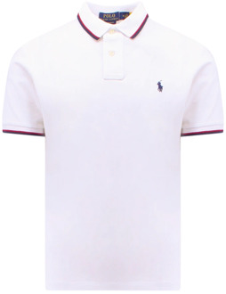 Ralph Lauren Gestreepte Kraag Polo Shirt Wit Ralph Lauren , White , Heren - XL