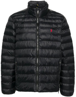 Ralph Lauren Gewatteerd jack met logo Black