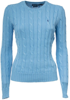Ralph Lauren Gezellige en stijlvolle trui met ronde hals Polo Ralph Lauren , Blue , Dames - Xl,L