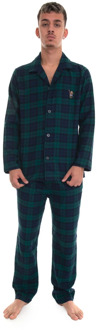 Ralph Lauren Glencheck Pyjama met Knopen voor Heren Polo Ralph Lauren , Green , Heren - XL
