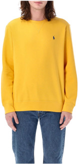 Ralph Lauren Gouden Gebreide Trui Crewneck Sweatshirt Ralph Lauren , Yellow , Heren - Xl,L,M,S