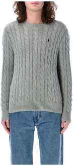 Ralph Lauren Grijze Cable Knit Sweater Ralph Lauren , Gray , Heren - XL