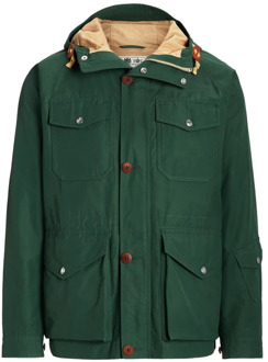 Ralph Lauren Groene Field Jacket met Logo Ralph Lauren , Green , Heren