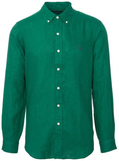 Ralph Lauren Groene Linnen Overhemd voor Heren Ralph Lauren , Green , Heren - XL
