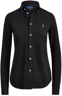 Ralph Lauren Heidi Oxford Gebreide Overhemd Polo Ralph Lauren , Black , Dames - Xl,L,Xs