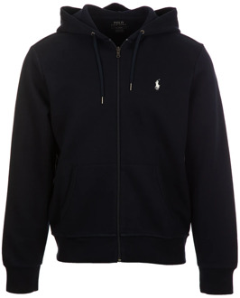 Ralph Lauren Hooded Sweatvest met Rits Aviator Navy - L - Heren