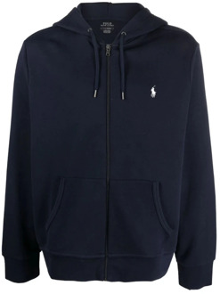 Ralph Lauren Hooded Sweatvest met Rits Aviator Navy - L - Heren