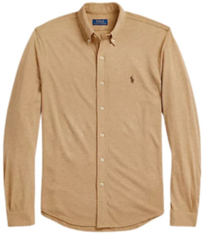 Ralph Lauren Jersey Overhemd Classic Camel - XL - Heren