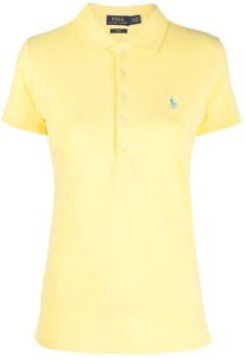 Ralph Lauren Julie Logo-Geborduurd Poloshirt in Geel Ralph Lauren , Yellow , Dames