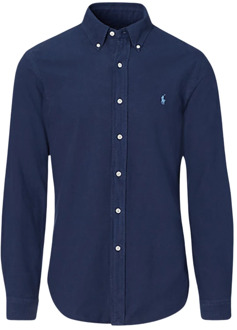 Ralph Lauren Katoenen Overhemd - Klassieke Stijl Ralph Lauren , Blue , Heren - XL