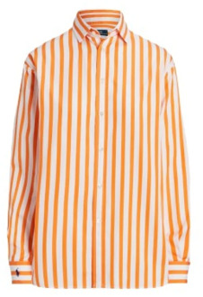 Ralph Lauren Katoenen Popeline Overhemd Polo Ralph Lauren , Multicolor , Dames - 2Xl,L,S,Xs,3Xl
