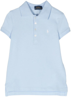 Ralph Lauren Kinderen Katoenen Poloshirt - Hemelsblauw Ralph Lauren , Blue , Dames - M