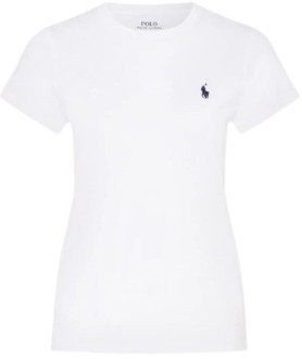Ralph Lauren Klassiek Ronde Hals T-shirt Polo Ralph Lauren , White , Dames - 2XL