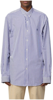 Ralph Lauren Klassieke Fit Stretch Overhemd Polo Ralph Lauren , Blue , Heren - 2XL