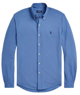 Ralph Lauren Klassieke Katoenen Piqué Overhemd Polo Ralph Lauren , Blue , Heren - 2Xl,Xl