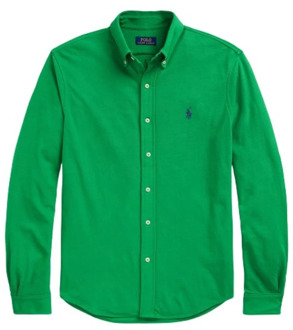 Ralph Lauren Klassieke Katoenen Polo Shirt Polo Ralph Lauren , Green , Heren - Xl,M