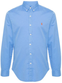 Ralph Lauren Klassieke Kraag Katoenen Overhemden Polo Ralph Lauren , Blue , Heren - Xl,L,M,S