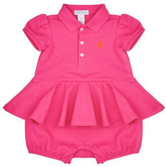 Ralph Lauren Korte Jurk Polo Ralph Lauren SS PEPLUM BU-ONE PIECE-SHORTALL" Roze - 6 maanden,9 maanden,18 maanden,24 maanden