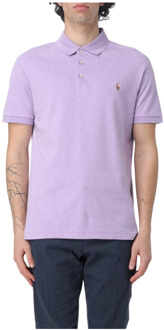 Ralph Lauren Korte Mouw Interlock Polo Shirt Polo Ralph Lauren , Purple , Heren - L,M,S