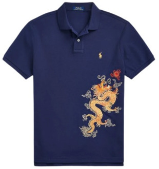 Ralph Lauren Korte Mouw Polo Shirt Polo Ralph Lauren , Blue , Heren - L,M,S,Xs