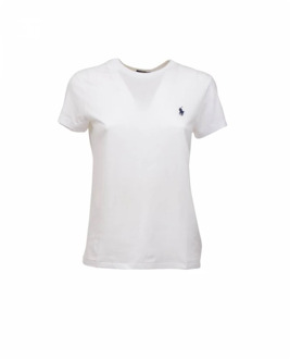 Ralph Lauren Korte Mouw T-shirt Polo Ralph Lauren , White , Dames - 2Xl,Xl,L,M,S