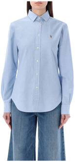 Ralph Lauren Lichtblauw Oxford Katoenen Overhemd Ralph Lauren , Blue , Dames - S