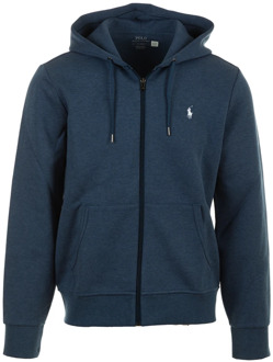 Ralph Lauren Lichtblauwe Katoenmix Rits Sweater Ralph Lauren , Blue , Heren - M