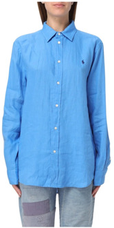 Ralph Lauren Linnen overhemd met relaxte pasvorm Polo Ralph Lauren , Blue , Dames